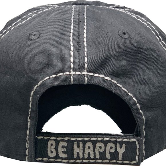 BEe HAPPY Distressed Vintage Baseball Cap - Picture 8 of 8